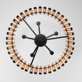 Потолочная люстра в стиле лофт 361/5 черный / шампань-foto3