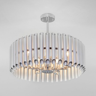 Потолочная люстра с металлическим плафоном 362/5 серебро-foto3