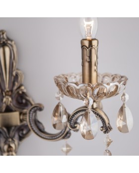 Бра с хрусталем 285/2 античная бронза-foto2