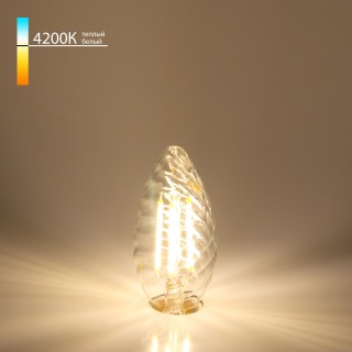 Филаментная лампа 'Свеча витая' 7 Вт 4200K E14 BL129