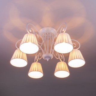 Классическая люстра с абажурами 303/6 белый-foto4