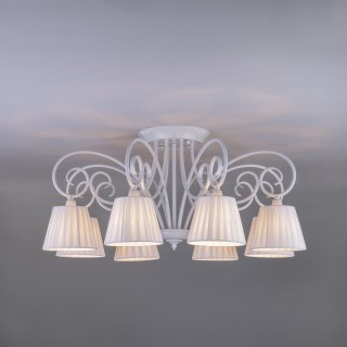 Классическая люстра с абажурами 303/8 белый-foto4