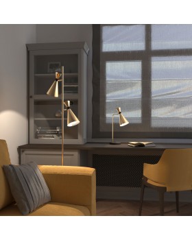 Настольная лампа в стиле лофт 01109/1 латунь / черный-foto2