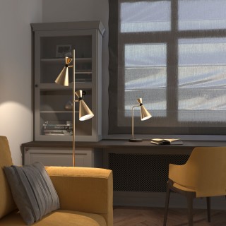 Настольная лампа в стиле лофт 01109/1 латунь / черный-foto2