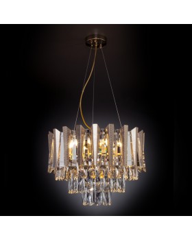Подвесная люстра с хрусталём 328/6 золото-foto5