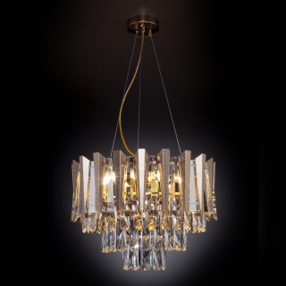 Подвесная люстра с хрусталём 328/6 золото-foto5