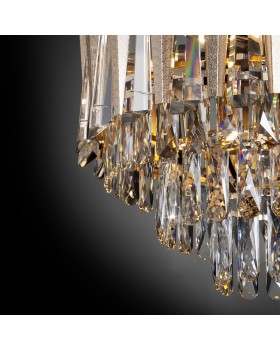 Подвесная люстра с хрусталём 328/6 золото-foto3