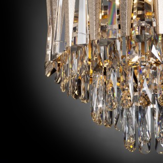 Подвесная люстра с хрусталём 328/6 золото-foto3