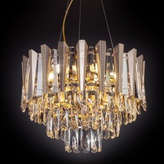 Подвесная люстра с хрусталём 328/6 золото-foto2