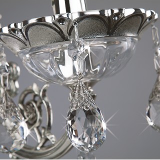 Подвесная люстра с хрусталем 230/8 серебряный-foto2