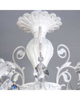 Подвесная люстра с хрусталем 294/6 белый-foto3