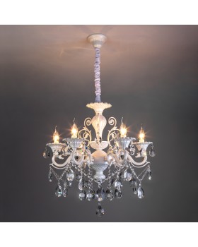 Подвесная люстра с хрусталем 294/6 белый-foto4