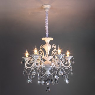 Подвесная люстра с хрусталем 294/6 белый-foto4