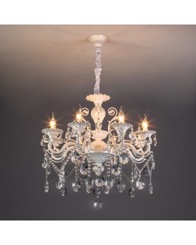 Подвесная люстра с хрусталем 294/8 белый-foto4