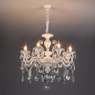 Подвесная люстра с хрусталем 294/8 белый-foto4