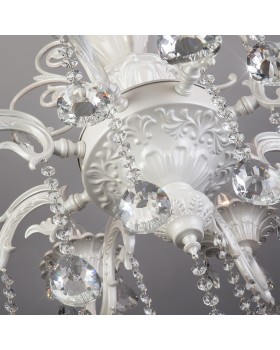 Подвесная люстра с хрусталем 294/8 белый-foto2
