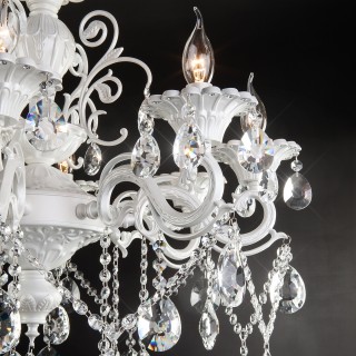 Подвесная люстра с хрусталем 294/8 белый-foto3