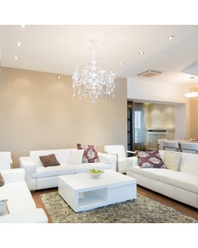 Подвесная люстра с хрусталем 294/8 белый-foto5