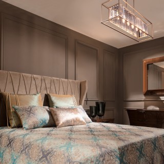 Подвесная люстра с хрусталем 299/6 шампань-foto2