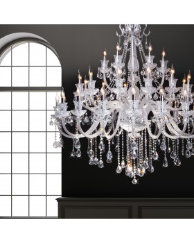 Подвесная люстра с хрусталем 336 хром-foto2
