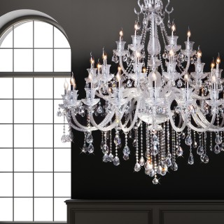 Подвесная люстра с хрусталем 336 хром-foto2