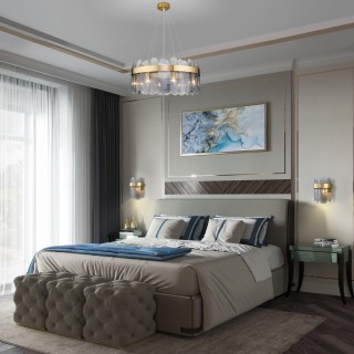 Подвесная люстра 332/8 латунь-foto4