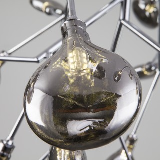 Подвесная люстра с плафонами 555 хром / дымчатый-foto2