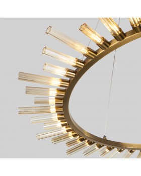 Подвесная люстра с плафонами 559 золотая бронза-foto2