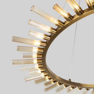 Подвесная люстра с плафонами 559 золотая бронза-foto2