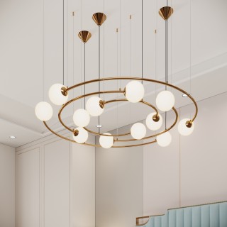 Подвесной светильник 359/12 латунь-foto2