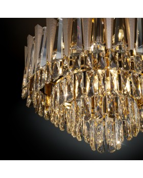 Потолочная люстра с хрусталём 328/9 золото-foto2