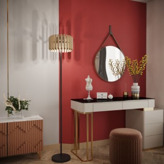 Торшер в стиле лофт 01106/4 черный / шампань-foto2