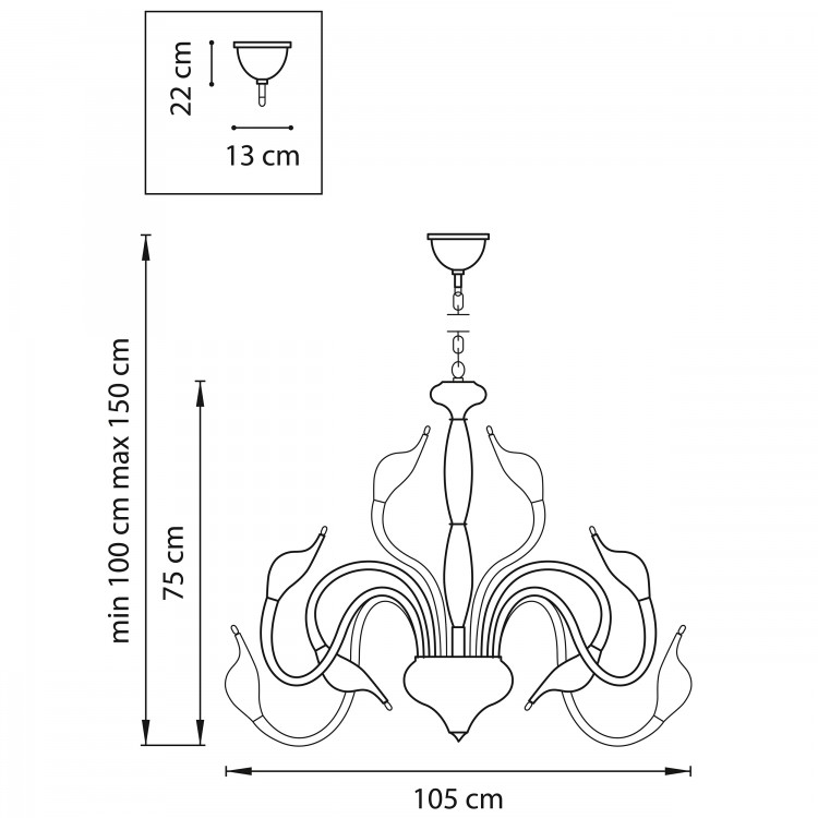Люстра подвесная Cigno Collo Lightstar 751247