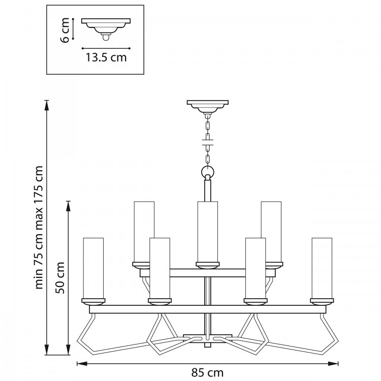 Люстра подвесная Flume Lightstar 723125