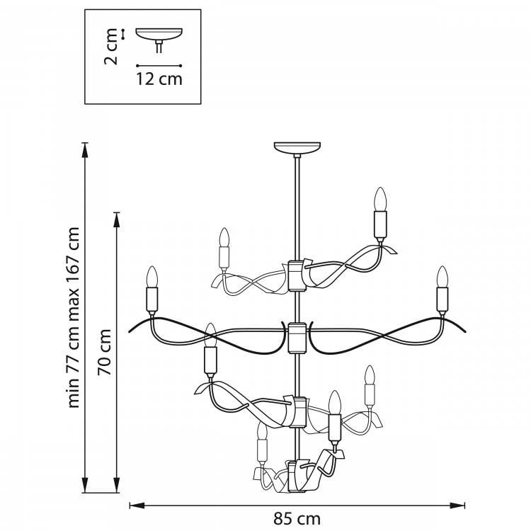Люстра потолочная Ragno Lightstar 733283