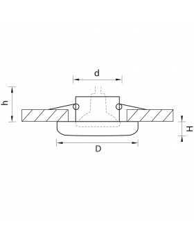 Светильник точечный встраиваемый декоративный под заменяемые галогенные или LED лампы Anello Lightstar 002230-foto2