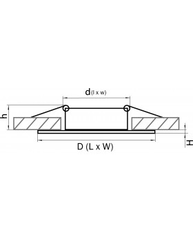 Светильник точечный встраиваемый декоративный под заменяемые галогенные или LED лампы Banale Weng Lightstar 011007-foto2