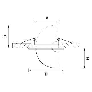Светильник точечный встраиваемый декоративный под заменяемые галогенные или LED лампы Braccio Lightstar 011060-foto2