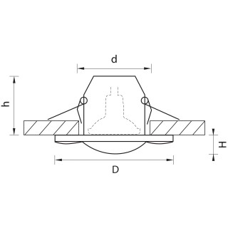 Светильник точечный встраиваемый декоративный под заменяемые галогенные или LED лампы Difesa Piano Lightstar 006880-foto2