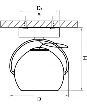 Светильник точечный накладной декоративный под заменяемые галогенные или LED лампы Fabi Lightstar 110574-foto2