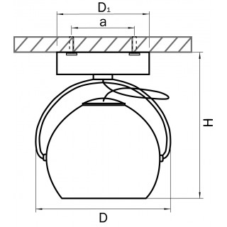 Светильник точечный накладной декоративный под заменяемые галогенные или LED лампы Fabi Lightstar 110588-foto2
