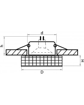Светильник точечный встраиваемый декоративный под заменяемые галогенные или LED лампы Faceto Lightstar 006350-foto2