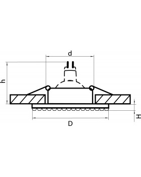 Светильник точечный встраиваемый декоративный под заменяемые галогенные или LED лампы Miriade Lightstar 011914-foto2