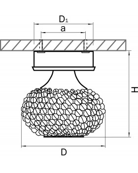 Светильник точечный накладной декоративный под заменяемые галогенные или LED лампы Monile Top Lightstar 160304-foto2