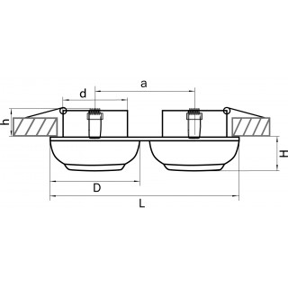 Светильник точечный встраиваемый декоративный под заменяемые галогенные или LED лампы Ocula Lightstar 011827-foto2