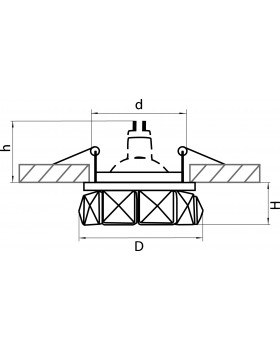 Светильник точечный встраиваемый декоративный под заменяемые галогенные или LED лампы Onda Lightstar 032702-foto2