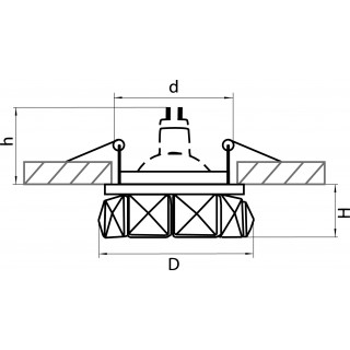 Светильник точечный встраиваемый декоративный под заменяемые галогенные или LED лампы Onda Lightstar 032704-foto2