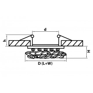 Светильник точечный встраиваемый декоративный под заменяемые галогенные или LED лампы Onora Lightstar 030304-foto2