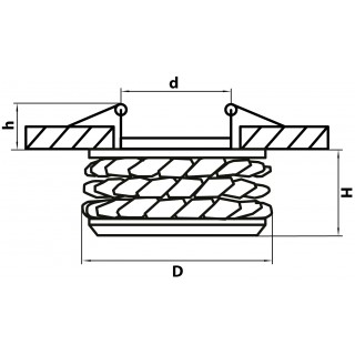 Светильник точечный встраиваемый декоративный под заменяемые галогенные или LED лампы Onora Lightstar 031804-foto2