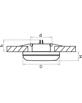 Светильник точечный встраиваемый декоративный под заменяемые галогенные или LED лампы Piano mini Lightstar 011270-foto2